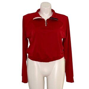 Fashion Nova NWT Red Mock Neck Top, Do You Even Gym Women's Size 2X